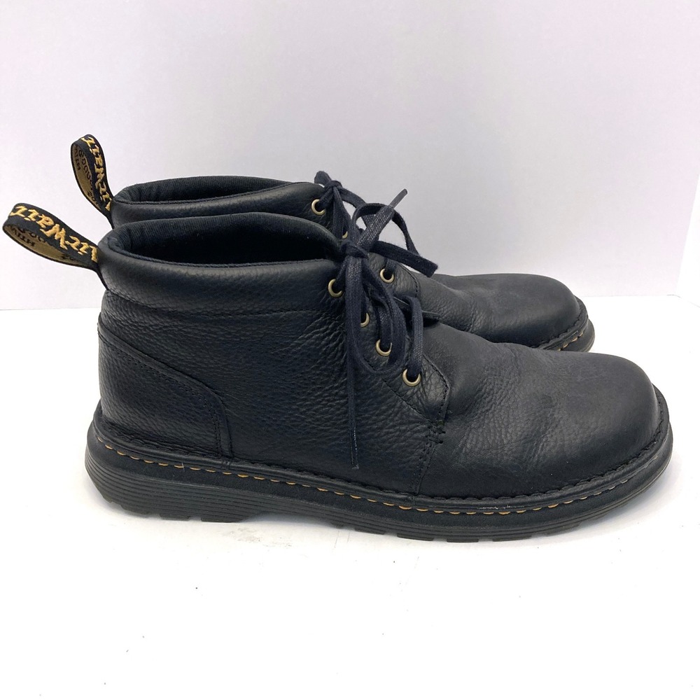 Dr Martens Lea Chukka Boots Shoes Black Pebbled Leather Mens 13 EU 47 Docs